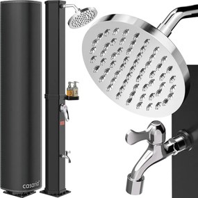Prysznic solarny z pokrywą HAVANA, 60 l, czarny Casaria