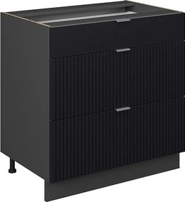 Szafka dolna do kuchni czarne paski 80x51.6x82 fame-line