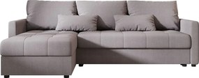 BEDANTE narożnik MOS L BIS Cosmic 160 szary prawa z funkcją spania sofa w kształcie litery L z pojemnikiem na pościel sofa do salonu kanapa sofa rozkładana