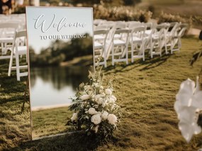 Naklejka na lustro S13 – Welcome to our wedding