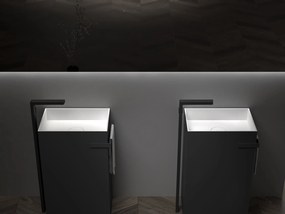 Umywalka stojąca TWZ312Matowy odlew mineralny - 50 x 35 x 85 cm
