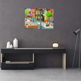 Obraz - Dziecięce miasteczko (70x50 cm)