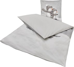 PrzytulneMieszkanie.pl PrzytulneMieszkanie.pl 3D pościel z bawełny renforcé FROSTY szary, 100% bawełna Rozmiar pościeli: 80 x 80 cm | 135 x 200 cm