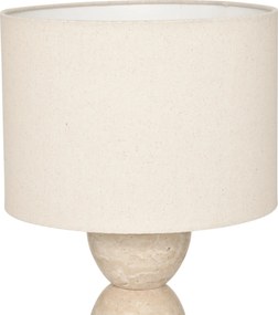 Lampa stołowa z trawertynową podstawą ERIN, Ø 28 x 47,5 cm