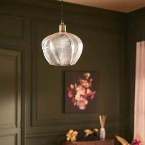 Lampa wisząca szklany klosz PHYLAS kwiat, Ø 27,5 cm