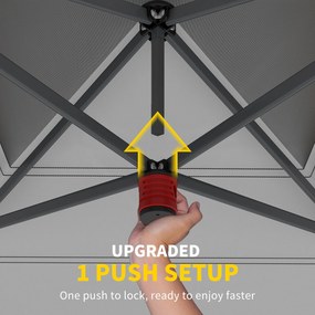 Outsunny Pawilon ok. 4x4m Wodoodporny Stabilny Zimoodporny Pop-up Składany z Funkcją Szybkiego Składania UV50+ | Aosom PL