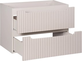 Wisząca szafka umywalkowa 2 szuflady Nova 80 cm, kaszmir mat