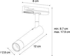 Nowoczesny reflektor biały do systemu szynowego jednofazowego - Iconic Ivy