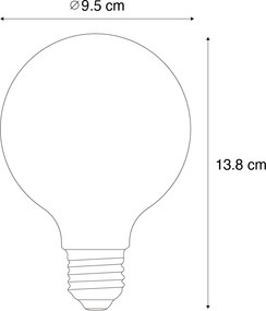 Zestaw 5 żarówek LED E27 G95 Przezroczysta 3,8W 806 lm 3000K