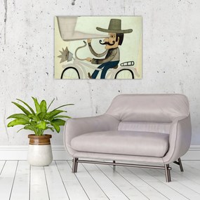 Obraz - Astronom na rowerze (70x50 cm)