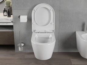 Mexen Rico miska wc z deską wolnoopadającą twarda, biała połysk - 30478000