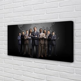 Duży obraz na płótnie Mapa z Ludźmi