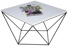Minimalistyczny stolik kawowy biały + czarny H5-F42