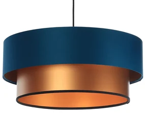 Lampa wisząca DOUBLE BLUE 40 granatowa/miedziana BPS KONCEPT