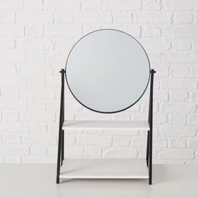 Lustro kosmetyczne ACAPULCO z półką 50,5 cm, czarne