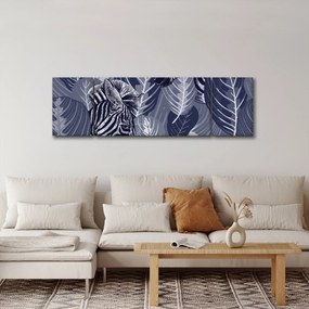 Obraz - Zebry wśród liści (170x50 cm)