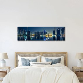 Obraz miasta nocą (170x50 cm)