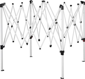 Outsunny Namiot Ogrodowy Pawilon 3x3m Składany z Torbą Stal Ochrona UV Szary | Aosom PL