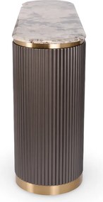 Ryflowana komoda glamour Stilig ST917, grafitowa