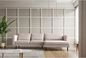 Narożnik w kształcie L Dani L, tkanina Verita, Beżowy, Prawy