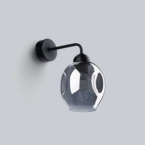 Kinkiety nowoczesny Allivon, stal - 1 źródło światła 4000K - L.25 x H.29 cm - czarny