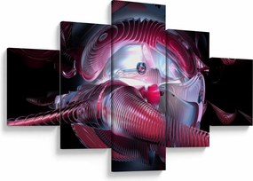 Obraz - Abstrakcja, kosmiczne robaki (125x70 cm)