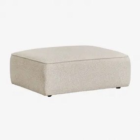 Sofa Modułowa Tapicerowana Cardea Pufa Tkanina Bouclé W Kolorze Kremowo-beżowym - Sklum