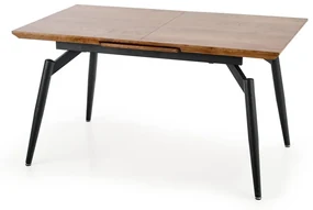 Stół CAMBELL 140(180)x80 dąb naturalny/czarny HALMAR