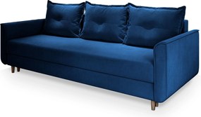 Masseno Sofa NAPOL z funkcją spania i pojemnikiem na pościel, Rozkładana sofa - Niebieski, KRONOS 09