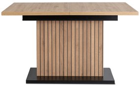 Stół Prostokątny Rozkładany z Lamelami GIANT 130-180 cm Dąb Artisan/Czarny Nowoczesny Loft