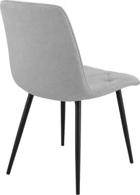 Szare krzesło LIBRA PLATINUM GREY z czarnymi nogami