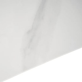 Zestaw Stolików Kawowych TENOR Biały Marmur/Złoty do Salonu Glamour