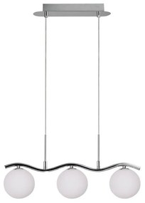 Lampa wisząca w kolorze srebra ze szklanym kloszem 12x53 cm Ramon – Candellux Lighting