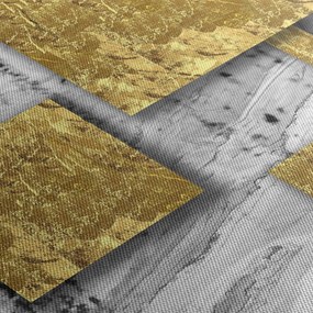 Obraz - Złote kwadraty N⁰3 (125x70 cm)