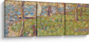 Obraz - Georges Seurat, Study for "La Grande Jatte", reprodukcje (z zegarem) (90x30 cm)