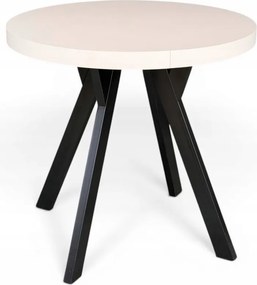 Stół okrągły rozkładany Ø 80/130 cm KASZMIR Nogi metal Y czarne