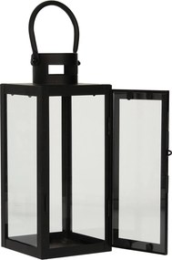 Lampion metalowy Elegance black wys. 30 cm