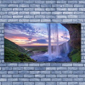 Duży obraz na płótnie Kaskada Wodna w Górach