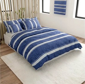 PrzytulneMieszkanie.pl PrzytulneMieszkanie.pl Kreponowa pościel z bawełny renforcé BLUE LINE niebieska Rozmiar pościeli: 70 x 90 cm | 140 x 200 cm