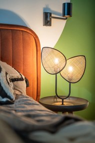 Lampa dekoracyjna OLME, rattanowa plecionka, wys. 44 cm