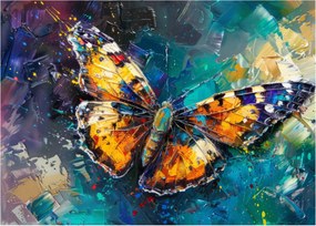 Obraz na szkle - Motyl, obraz olejny (70x50 cm)