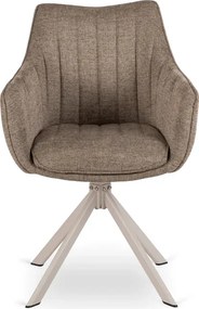 Zestaw Stół Rozkładany VERONA 160-240 cm Biały Marmur/Kaszmir i 4 Krzesła ASPEN 2 Beżowe