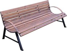 Retro ławka do ogrodu orzech - Wagris 200 cm
