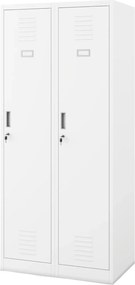 Szafa socjalna czterokomorowa Kacper 80x50x180 cm, biała