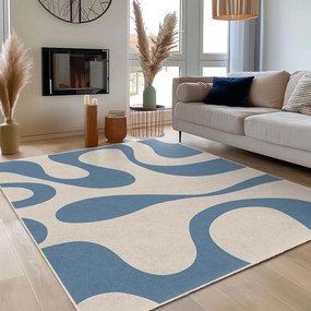 Niebieski dywan odpowiedni do prania 60x100 cm Blue Latte – Mila Home