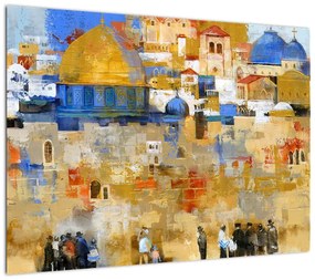 Obraz - Ściana płaczu, Jerozolima, Izrael (70x50 cm)