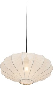 Lampa wisząca Design Biały Jedwab 50 cm - Plu