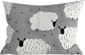 Poszewka na poduszkę z polibawełny SHEEP POLY 50x70 cm, szara