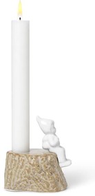 Świąteczny świecznik z porcelany i kamionki Kähler Design, dł. 9 cm