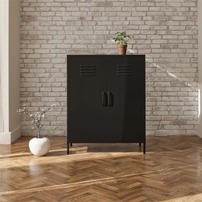 Czarna metalowa szafka 40x102x80 cm Mission District – Støraa